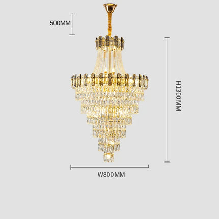 Lustre en cristal au design contemporain pour intérieur élégant — LZ4XJ9