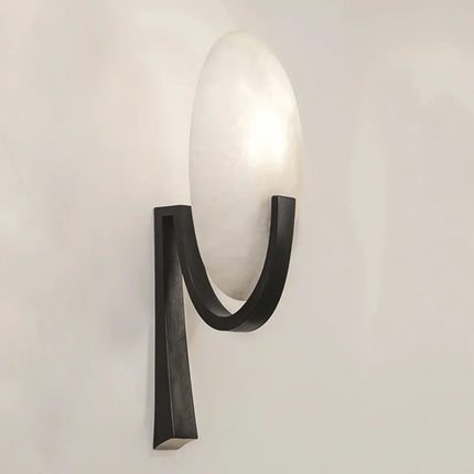 Applique murale LED design nordique en cuivre et marbre — LZ4X9P2