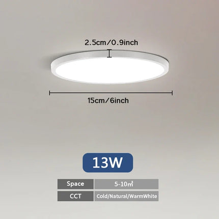 Plafonnier LED ultra fin avec design nuages et éclairage intelligent — LZ4P9XQ