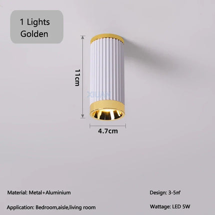 Plafonnier spot LED orientable 350° pour couloir et escalier blanc — LZ4P9XJ