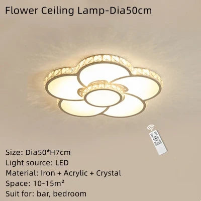 Plafonnier LED moderne pour éclairage intérieur et ambiance romantique — LZ4N7Q2T