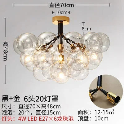 Lustre en verre à bulles pour décoration intérieure — LZ4X9P2