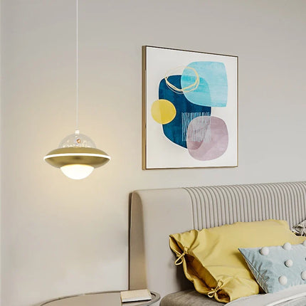 Lustre nordique moderne OVNI pour garçon style dessin animé — LZ4X9T