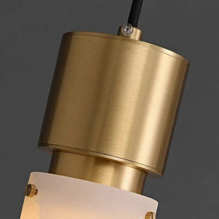 Lustre suspension en marbre naturel avec cordon ajustable — LZ4D7Q2
