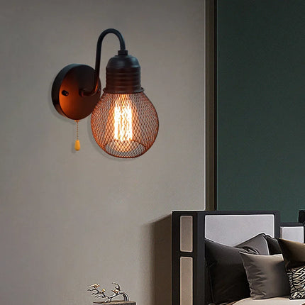 applique murale rétro loft avec interrupteur pour décoration intérieure
