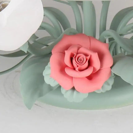 Plafonnier en verre rose pour éclairage décoratif et romantique — LZ4X9M