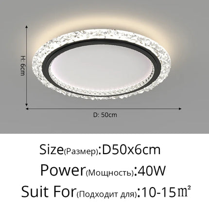 Lustre moderne en cristal pour éclairage élégant — LZ7XQ2