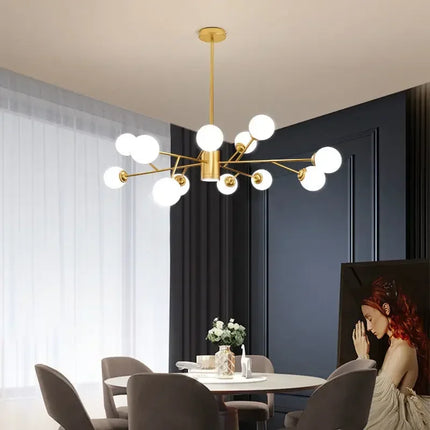 Lustre suspension LED avec globe en verre style nordique — LZ4G7X