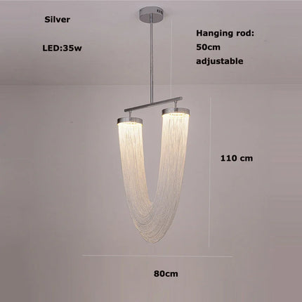 lustre design en aluminium led nouvelle tendance 2022