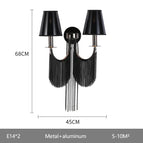 Applique noire / Lumière froide