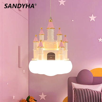 Suspension nuages et château pour chambre d'enfants — LZ4X9P