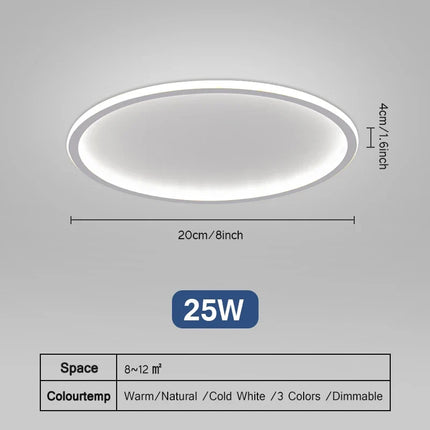 Plafonnier LED ultra fin avec design nuages et éclairage intelligent — LZ4P9XQ