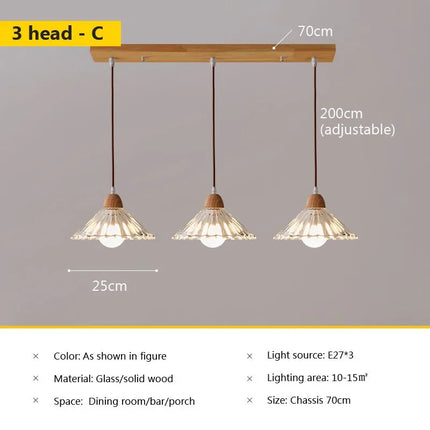 Suspension en verre au style japonais vintage pour intérieur — LZ4Q7M2