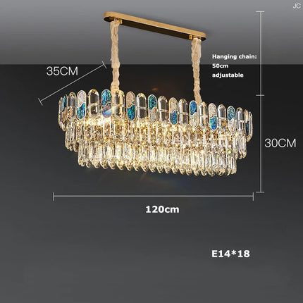 Plafonnier LED art déco en cristal doré et acier inoxydable — LZ7D9Q2N
