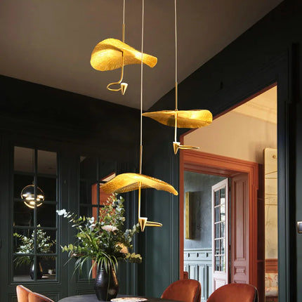 Lustre LED cuivre au design moderne pour décoration intérieure — LZ4G7M2