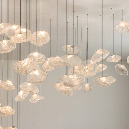 Lustre en verre design nuage décoratif pour intérieur de villa — LZ4X9M2