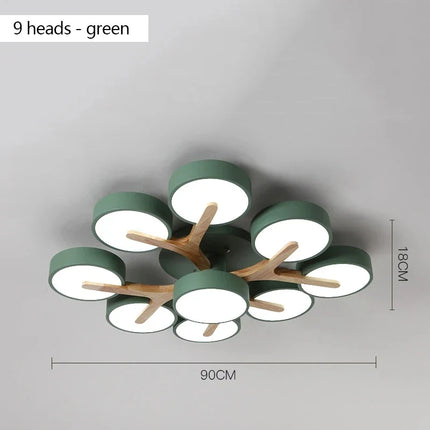 Lustre suspension en bois lumineux style nordique pour intérieur — LZ4X9T