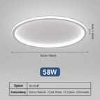 A Rond 58W Blanc / 3 couleurs sans télécommande