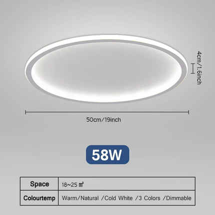 Plafonnier LED ultra fin avec design nuages et éclairage intelligent — LZ4P9XQ