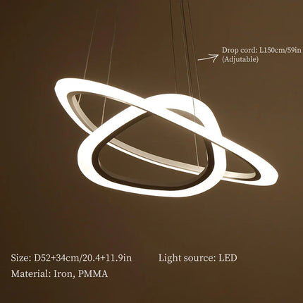 suspension moderne à led pour décoration intérieure élégante
