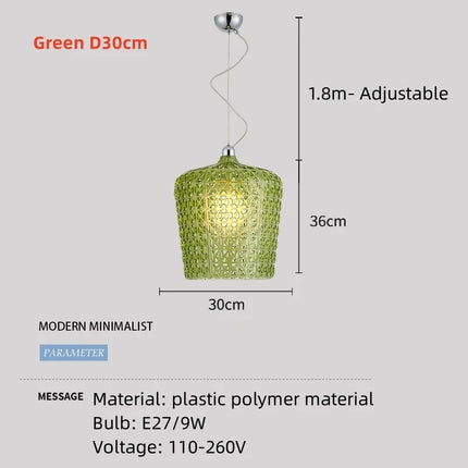 Lustre italien moderne creux décoratif avec éclairage LED acrylique — LZ4P9XQ