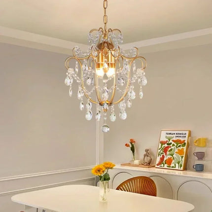 Lustre LED rétro en cristal pour décoration intérieure élégante — LZ4X9P2