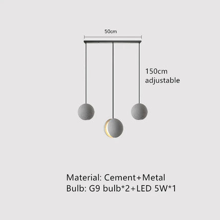 Suspension ronde en ciment au style vintage pour intérieur — LZ7D9X