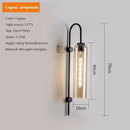 Applique murale LED en verre pour intérieur chambre et salon — LZ4X7QJ