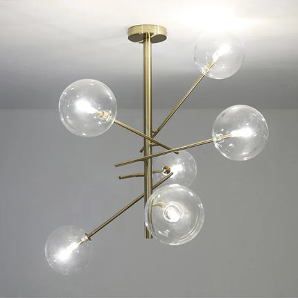 Lustre suspension LED globe avec bulles de verre décoratives — LZ4P9X