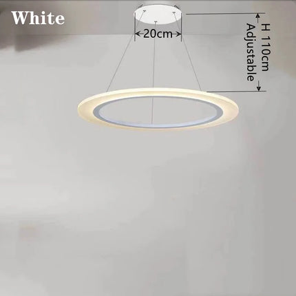 Lustre circulaire LED à anneau unique moderne — LZ4X9P
