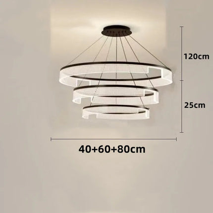 Lustre circulaire LED en aluminium et acrylique pour intérieur — LZ4X9P2