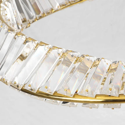Lustre en cristal et acier inoxydable pour décoration moderne — LZ4X9P