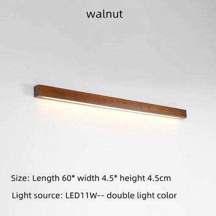 Applique murale LED double teinte en bois de noyer — LZ4X9P2Q