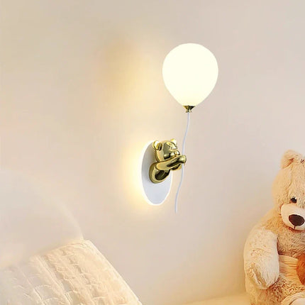 Applique murale LED ours doré en verre pour chambre enfant — LZ4X9T1