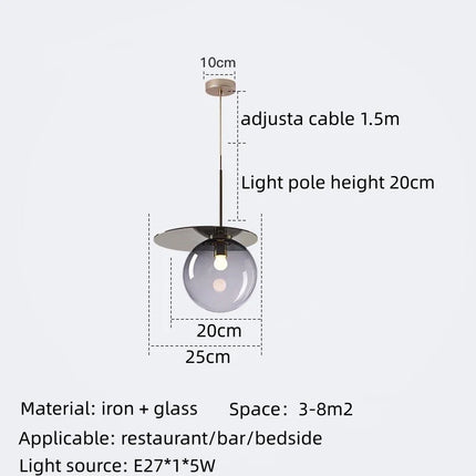 Lustre suspension nordique en verre à bulles design original pour bars — LZ4X9T2