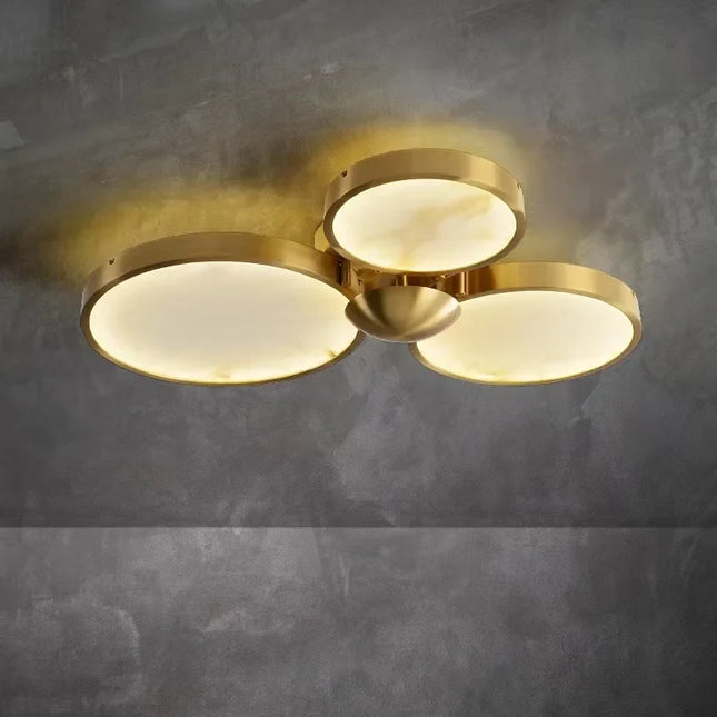 Plafonnier LED moderne en marbre naturel décoratif — LZ4X9P2