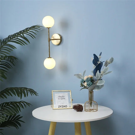 Applique murale nordique en fer et verre au design luxueux — LZ4X9P2Q