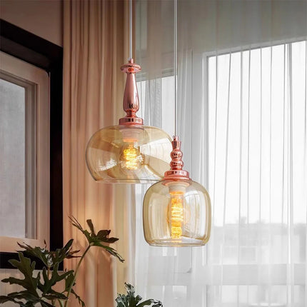 Suspension rétro en verre style loft nordique pour intérieur — LZ4X9T