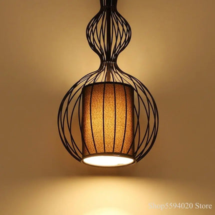 Suspension rétro en fer forme cage à oiseaux pour intérieur — LZ4X9M