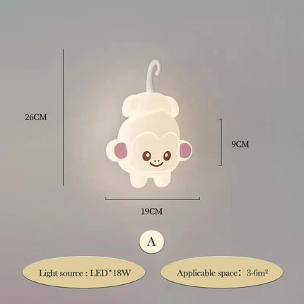 Applique murale lumineuse ours créatif pour chambre d’enfant — LZ4X9JQ