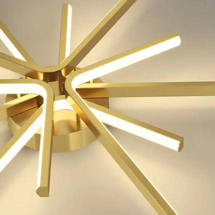 Plafonnier LED en cuivre au design artistique moderne — LZ4X9T2