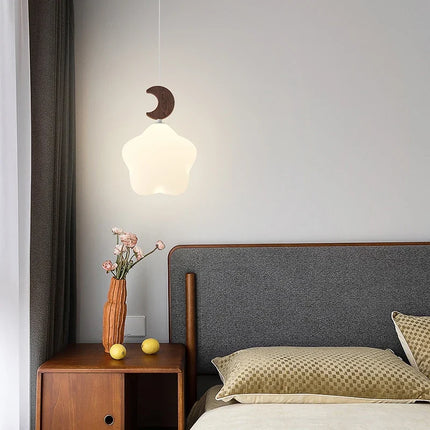 Plafonnier suspendu vintage style étoilé en noyer américain — LZ4D9XQ