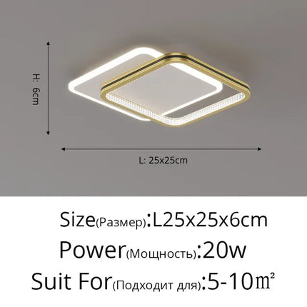 Plafonnier LED doré au design nordique créatif pour intérieur — LZ4X9M