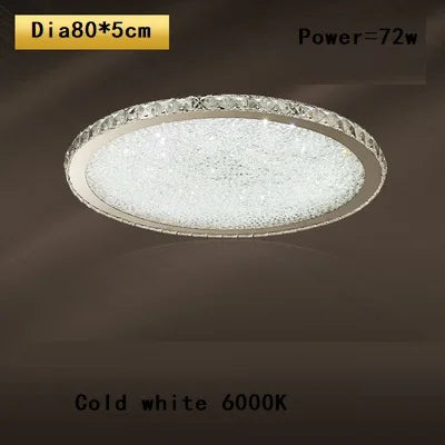 Plafonnier LED rond en cristal K9 au design nordique chaleureux — LZ4X9T
