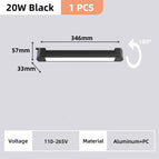 Seulement 1pc Noir 20W / Blanc froid / CHINE