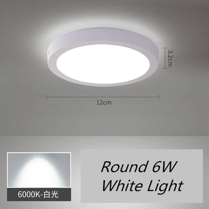 Plafonnier LED carré à montage en surface éclairage blanc froid — LZ4X9P