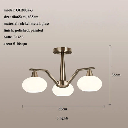 Lustre LED moderne en métal nickel — LZ4G7X2
