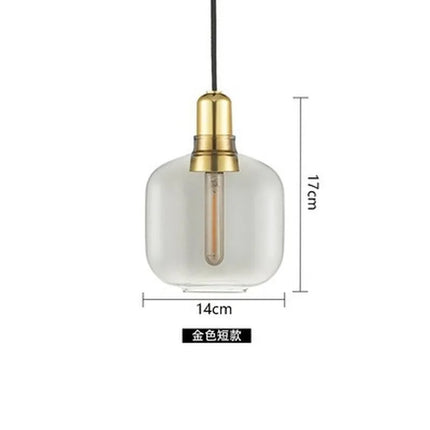 Suspension en verre avec détail marbre au design industriel élégant — LZ4X9B2