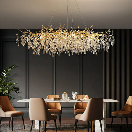 Lustre en verre doré au design luxueux pour intérieur — LZ4X9P2