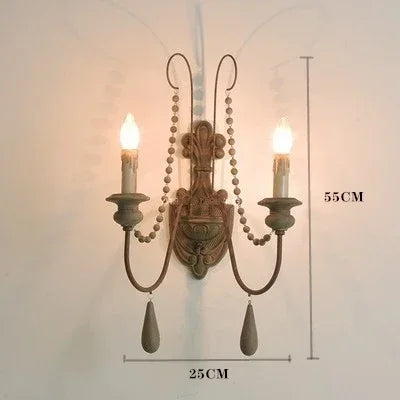 Lustre rétro en bois pour décoration intérieure élégante — LZ4X9T2